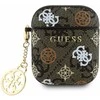 Guess PU 4G Peony Charm Apple AirPods 1/2 dėklas jūsų ausinėms rudos spalvos