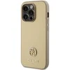 Apple iPhone 15 Pro Guess dėklas Strass Metal Logo (GUHCP15LPS4DGPD) aukso spalvos