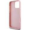 Guess PU Fixed Glitter 4G Metal Logo Apple iPhone 16 Pro Max dėklas telefonui rožinės spalvos