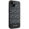 Guess telefono dėklas iPhone 14 6,1 GUHMP14SHGCFSEK juodas hard telefono dėklas GCube Stripes MagSafe