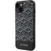 Guess telefono dėklas iPhone 14 6,1 GUHMP14SHGCFSEK juodas hard telefono dėklas GCube Stripes MagSafe