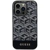 Guess GUHMP14XHGCFSEK Apple iPhone 14 Pro Max 6.7″ juodos spalvos kietas dėklas GCube Stripes MagSafe