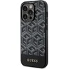 Guess GUHMP15XHGCFSEK Apple iPhone 15 Pro Max 6.7″ juodos spalvos kietas dėklas GCube Stripes MagSafe