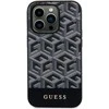Guess GUHMP15XHGCFSEK Apple iPhone 15 Pro Max 6.7″ juodos spalvos kietas dėklas GCube Stripes MagSafe