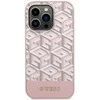Apple iPhone 14 Pro Guess dėklas GCube Stripes MagSafe (GUHMP14LHGCFSEP) rožinės spalvos