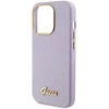 Guess GUHCP15LPGMCSL Apple iPhone 15 Pro 6.1″ lilac kietas dėklas Glitter Glossy Script
