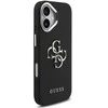 „Guess Grained Big 4G Classic“ logotipo dėklas, skirtas iPhone 17 - juodas