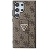 Guess GUHCS24LPGS4TDW S24 Ultra S928 dėklas telefonui rudos spalvos Grip Stand 4G Triangle Strass