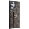 Guess GUHCS24LPGS4TDW S24 Ultra S928 dėklas telefonui rudos spalvos Grip Stand 4G Triangle Strass