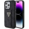 Apple iPhone 15 Pro Max Guess Hardcase Grip Stand 4G Triangle Strass (GUHCP15XPGS4TDK) telefono dėklas juodos spalvos