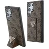 Guess GUHCS24LPGS4TDW S24 Ultra S928 dėklas telefonui rudos spalvos Grip Stand 4G Triangle Strass