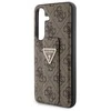Guess GUHCS24SPGS4TDW S24 S921 dėklas telefonui rudos spalvos Grip Stand 4G Triangle Strass