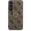 Guess GUHCS24SPGS4TDW S24 S921 dėklas telefonui rudos spalvos Grip Stand 4G Triangle Strass