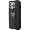 Apple iPhone 15 Pro Max Guess Hardcase Grip Stand 4G Triangle Strass (GUHCP15XPGS4TDK) telefono dėklas juodos spalvos