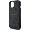 Dėklas GUESS GUHMP15SG4GFRK IPHONE 15/14/13 6.1 "Juodas / Juodas HARDCASE 4G COLLECTION LEATHER METAL MAGSAFE LOGO