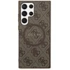 Guess GUHMS24LG4GFRW S24 Ultra S928 rudos spalvos kietas dėklas 4G Collection Leather Metal Logo MagSafe