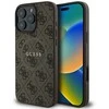 Guess PU Leather 4G Colored Ring MagSafe Apple iPhone 16 Pro Max dėklas telefonui rudos spalvos