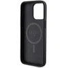 Guess PU odos 4G Colored Ring MagSafe dėklas skirtas iPhone 15 Pro Max juodos spalvos