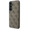 Dėklas Guess Embossed 4G Ring Classic Logo MagSafe do Samsung Galaxy S26 FE ruda