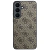 Dėklas Guess Embossed 4G Ring Classic Logo MagSafe do Samsung Galaxy S26 FE ruda