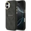 Guess PU Leather 4G Gold Frame MagSafe dėklas skirtas Apple iPhone 17 juodos spalvos