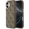 Guess PU Leather 4G Gold Frame MagSafe dėklas skirtas Apple iPhone 17 rudos spalvos