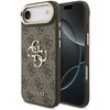 Guess PU Leather 4G Metal Logo Gold Frame dėklas skirtas Apple iPhone Air rudos spalvos