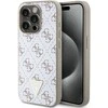 Guess 4G Triangle Metal Logo - dėklas skirtas Apple iPhone 15 Pro Baltas