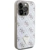 Guess 4G Triangle Metal Logo - dėklas skirtas Apple iPhone 15 Pro Baltas