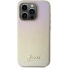 Dėklas GUESS GUHCP15LPSAIRD IPHONE 15 PRO 6.1 "GOLD / GOLD HARDCASE SAFFIANO IRIDESCENT SCRIPT