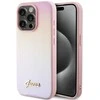 Dėklas GUESS GUHCP15LPSAIRSP IPHONE 15 PRO 6.1 "Rožinis/Rožinis HARDCASE SAFFIANO IRIDESCENT SCRIPT