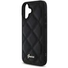 Guess Quilted Metal Logo Apple iPhone 16 Plus - dėklas telefonui juodos spalvos