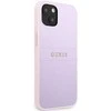 Dėklas Apple iPhone 13 Mini Guess Saffiano Hot Stamp & Metal Logo (GUHCP13SPSASBPU) violetinės spalvos