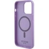 Dėklas GUESS GUHMP15XPSAHMCU IPHONE 15 PRO MAX 6.7 "PURPLE/PURPLE HARDCASE SAFFIANO MAGSAFE