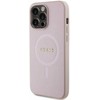 Apple iPhone 15 Pro Max Guess dėklas Saffiano MagSafe (GUHMP15XPSAHMCP) rožinės spalvos