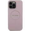 Apple iPhone 15 Pro Max Guess dėklas Saffiano MagSafe (GUHMP15XPSAHMCP) rožinės spalvos