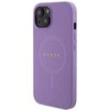 Apple iPhone 15 Plus Guess dėklas Saffiano MagSafe (GUHMP15MPSAHMCU) violetinės spalvos