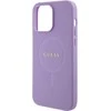 Dėklas GUESS GUHMP15XPSAHMCU IPHONE 15 PRO MAX 6.7 "PURPLE/PURPLE HARDCASE SAFFIANO MAGSAFE