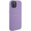 Guess GUHMP15SPSAHMCU Apple iPhone 15 / 14 /13 6.1″ violetinės spalvos kietas dėklas Saffiano MagSafe