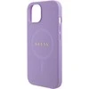 Guess GUHMP15SPSAHMCU Apple iPhone 15 / 14 /13 6.1″ violetinės spalvos kietas dėklas Saffiano MagSafe