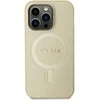 Dėklas GUESS GUHMP15XPSAHMCB IPHONE 15 PRO MAX 6.7 "ZLOTY/GOLD HARDCASE SAFFIANO MAGSAFE