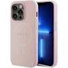 Apple iPhone 15 Pro Guess dėklas Saffiano MagSafe (GUHMP15LPSAHMCP) rožinės spalvos