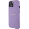 Guess GUHMP15SPSAHMCU Apple iPhone 15 / 14 /13 6.1″ violetinės spalvos kietas dėklas Saffiano MagSafe