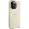Dėklas GUESS GUHMP15XPSAHMCB IPHONE 15 PRO MAX 6.7 "ZLOTY/GOLD HARDCASE SAFFIANO MAGSAFE
