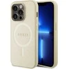 Dėklas GUESS GUHMP15XPSAHMCB IPHONE 15 PRO MAX 6.7 "ZLOTY/GOLD HARDCASE SAFFIANO MAGSAFE