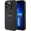 Guess PU Saffiano MagSafe dėklas skirtas Apple iPhone 15 Pro Max juodos spalvos