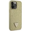 Guess telefono dėklas iPhone 14 Pro Max 6,7 GUHCP14XHDGTPD auksinis dėklas Rhinestone Triangle