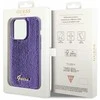 Guess GUHCP15LPSFDGSU iPhone 15 Pro 6.1″violetinės spalvos kietas dėklas Sequin Script Metal