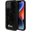 Guess GUHCP12MPSFDGSK Apple iPhone 12/12 Pro 6.1″ juodos spalvos kietas dėklas Sequin Script Metal