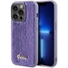 Guess GUHCP14LPSFDGSU Apple iPhone 14 Pro 6.1″ violetinės spalvos kietas dėklas Sequin Script Metal
